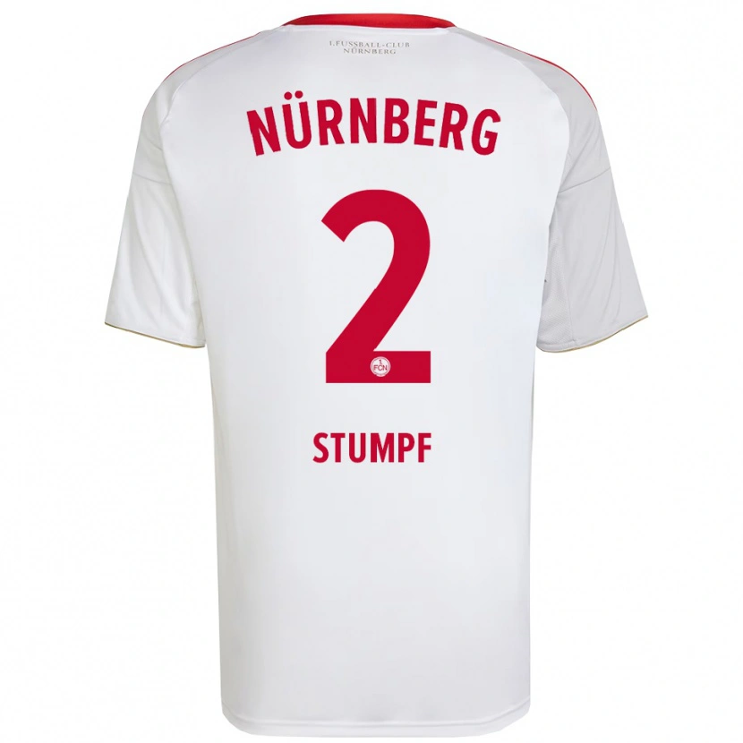 Danxen Criança Camisola Lenny Stumpf #2 Branco Vermelho Alternativa 2025/26 Camisa