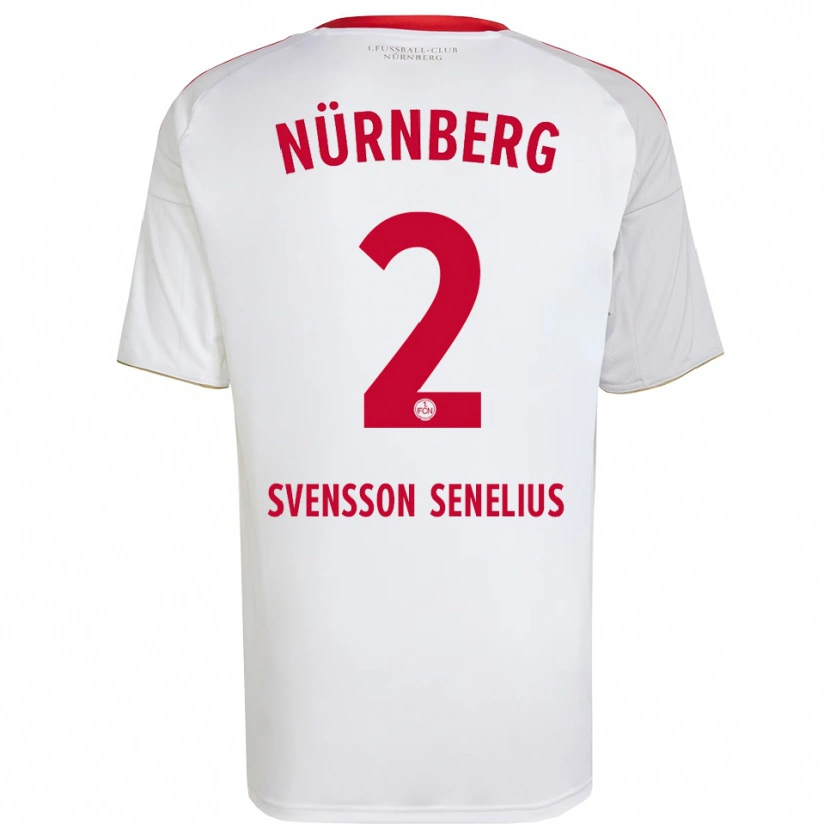 Danxen Criança Camisola Klara Svensson Senelius #2 Branco Vermelho Alternativa 2025/26 Camisa