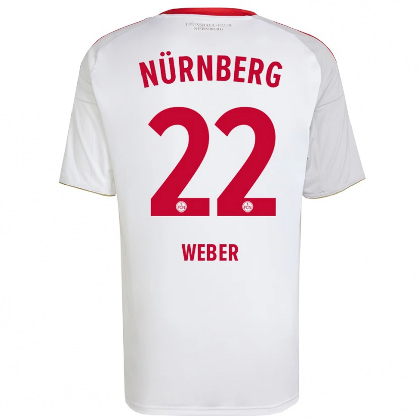 Danxen Criança Camisola Ruben Weber #22 Branco Vermelho Alternativa 2025/26 Camisa