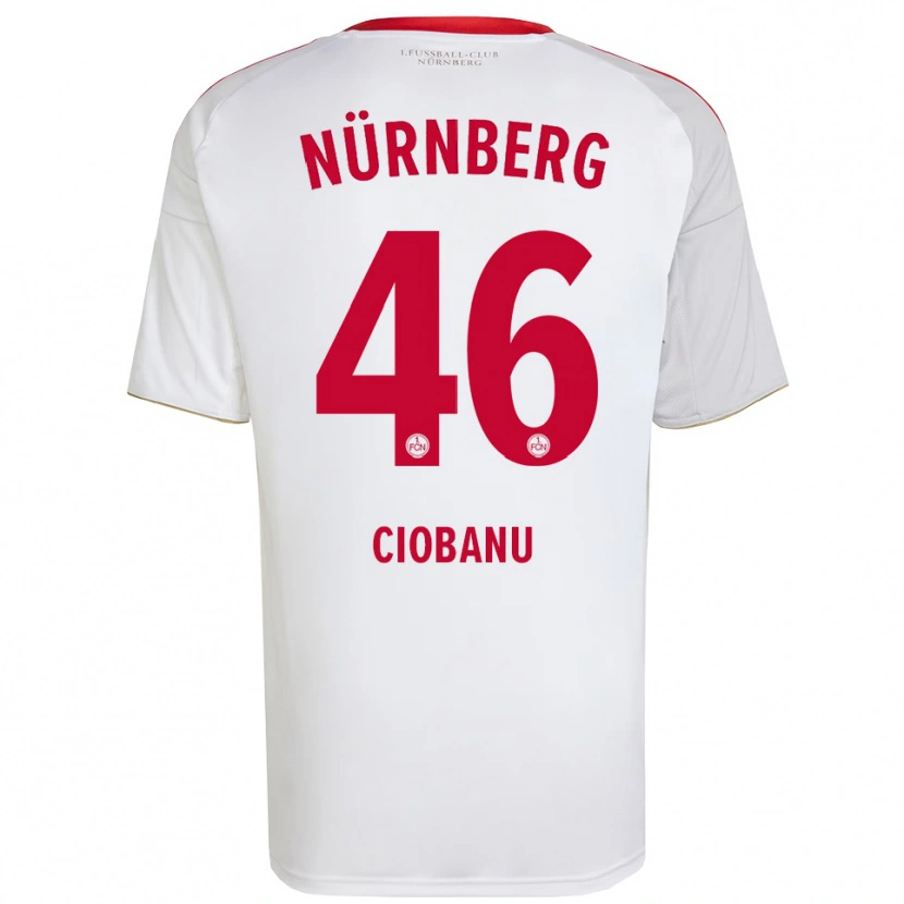 Danxen Criança Camisola Ion Ciobanu #46 Branco Vermelho Alternativa 2025/26 Camisa