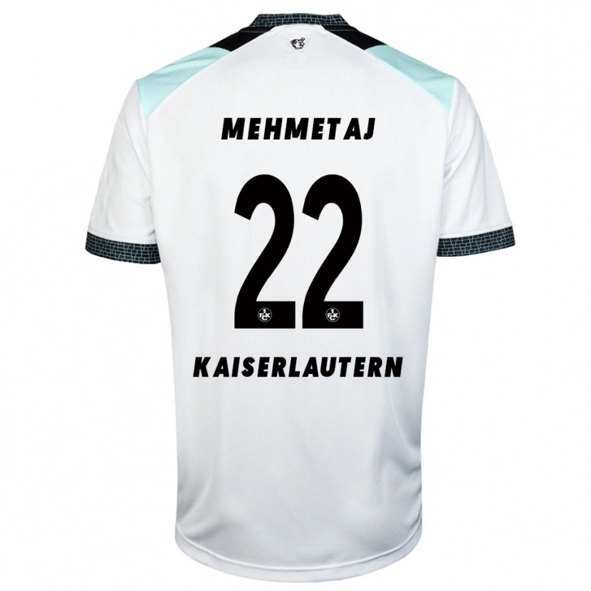 Danxen Criança Camisola Alban Mehmetaj #22 Branco Preto Alternativa 2025/26 Camisa