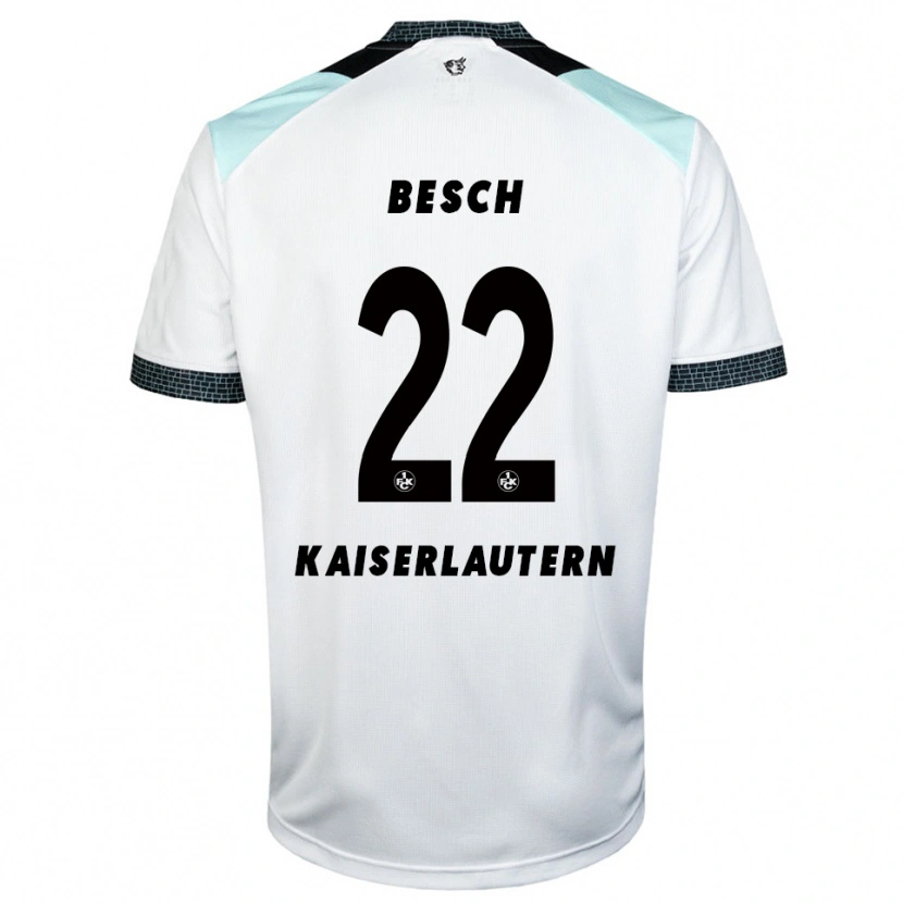 Danxen Criança Camisola Philipp Besch #22 Branco Preto Alternativa 2025/26 Camisa