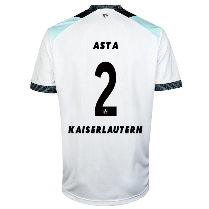 Danxen Criança Camisola Simon Asta #2 Branco Preto Alternativa 2025/26 Camisa