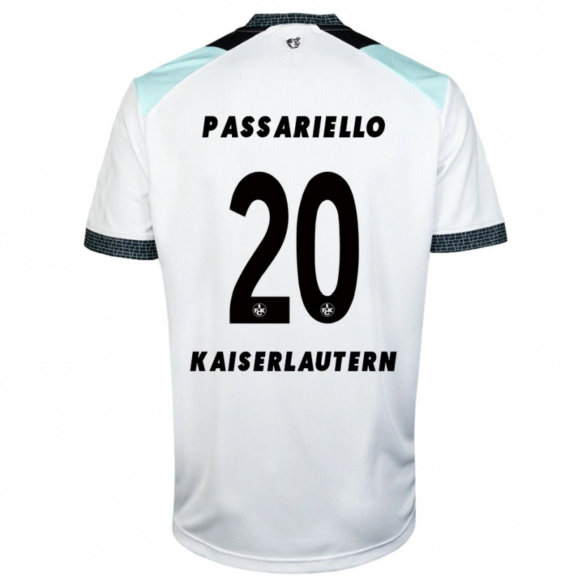 Danxen Criança Camisola Federico Passariello #20 Branco Preto Alternativa 2025/26 Camisa