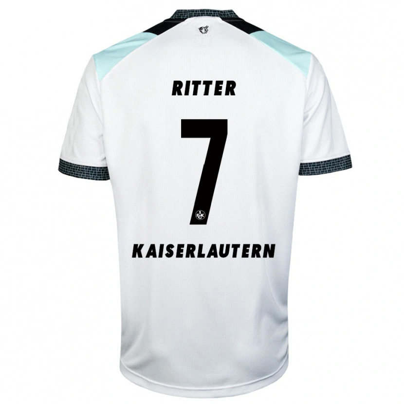 Danxen Criança Camisola Marlon Ritter #7 Branco Preto Alternativa 2025/26 Camisa