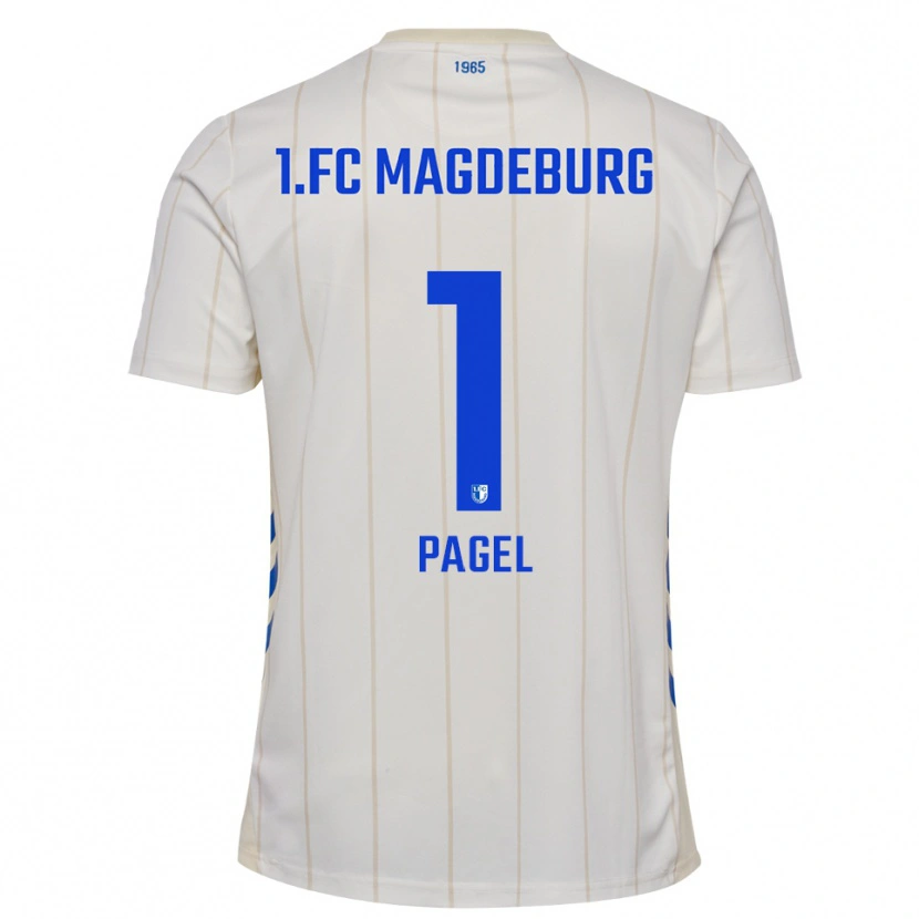 Danxen Criança Camisola Roderic Pagel #1 Branco Azul Alternativa 2025/26 Camisa
