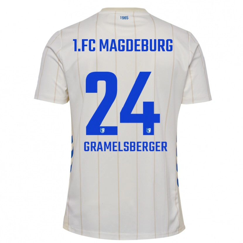 Danxen Criança Camisola Lennert Gramelsberger #24 Branco Azul Alternativa 2025/26 Camisa