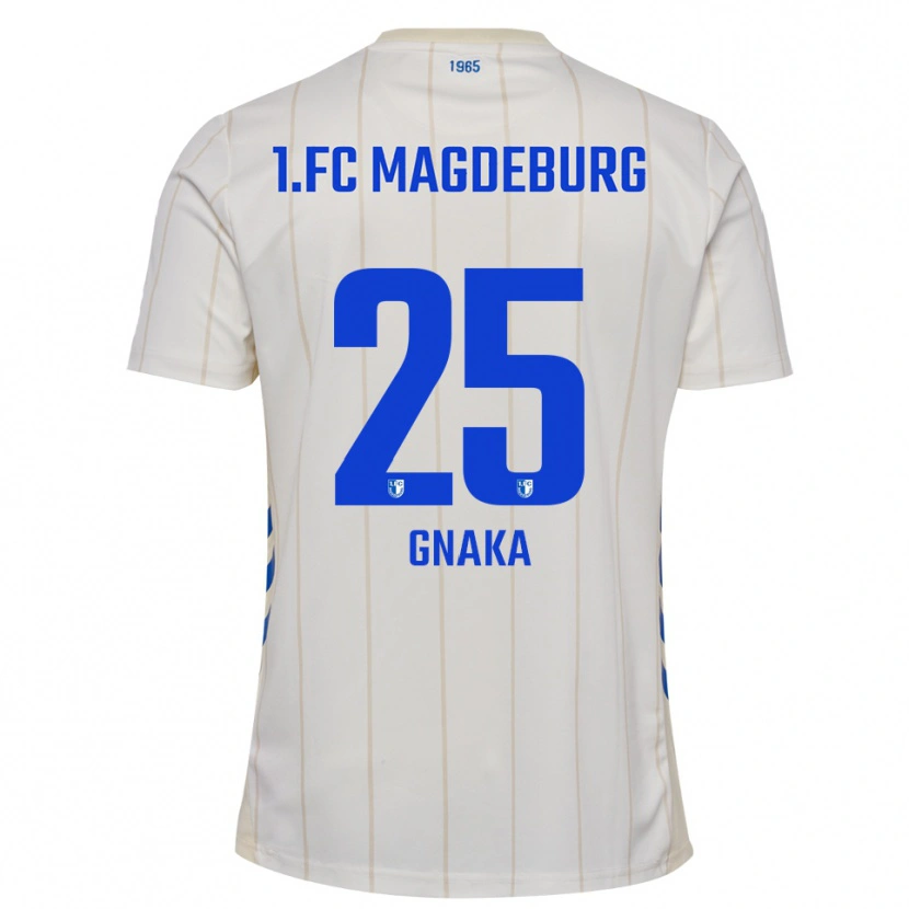 Danxen Criança Camisola Silas Gnaka #25 Branco Azul Alternativa 2025/26 Camisa