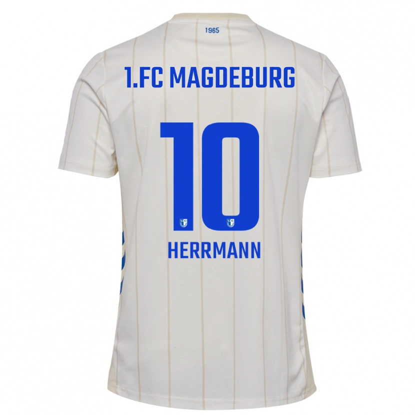 Danxen Criança Camisola Milano Herrmann #10 Branco Azul Alternativa 2025/26 Camisa