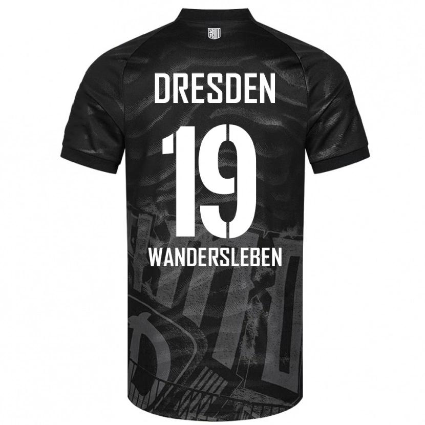 Danxen Criança Camisola Arian-Rayan Wandersleben #19 Preto Cinzento Alternativa 2025/26 Camisa