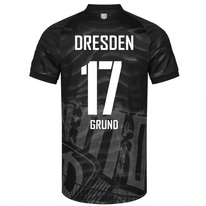 Danxen Criança Camisola Yanic Grund #17 Preto Cinzento Alternativa 2025/26 Camisa