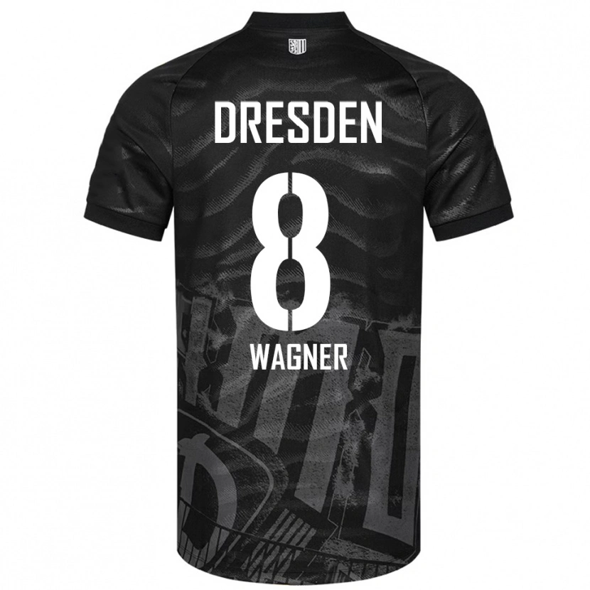 Danxen Criança Camisola Robert Wagner #8 Preto Cinzento Alternativa 2025/26 Camisa