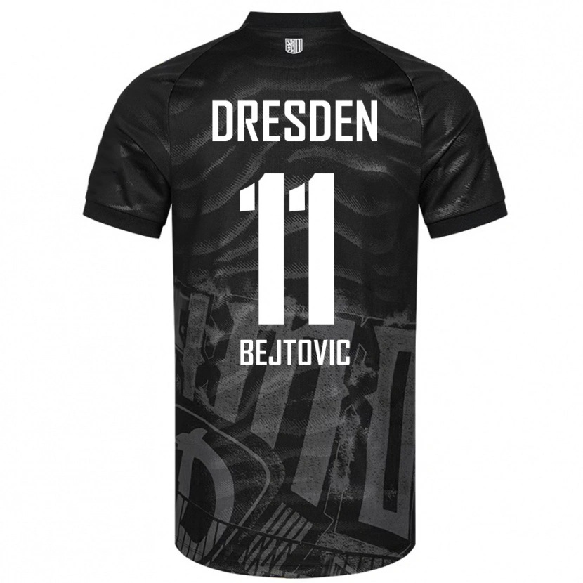 Danxen Criança Camisola Alen Bejtovic #11 Preto Cinzento Alternativa 2025/26 Camisa