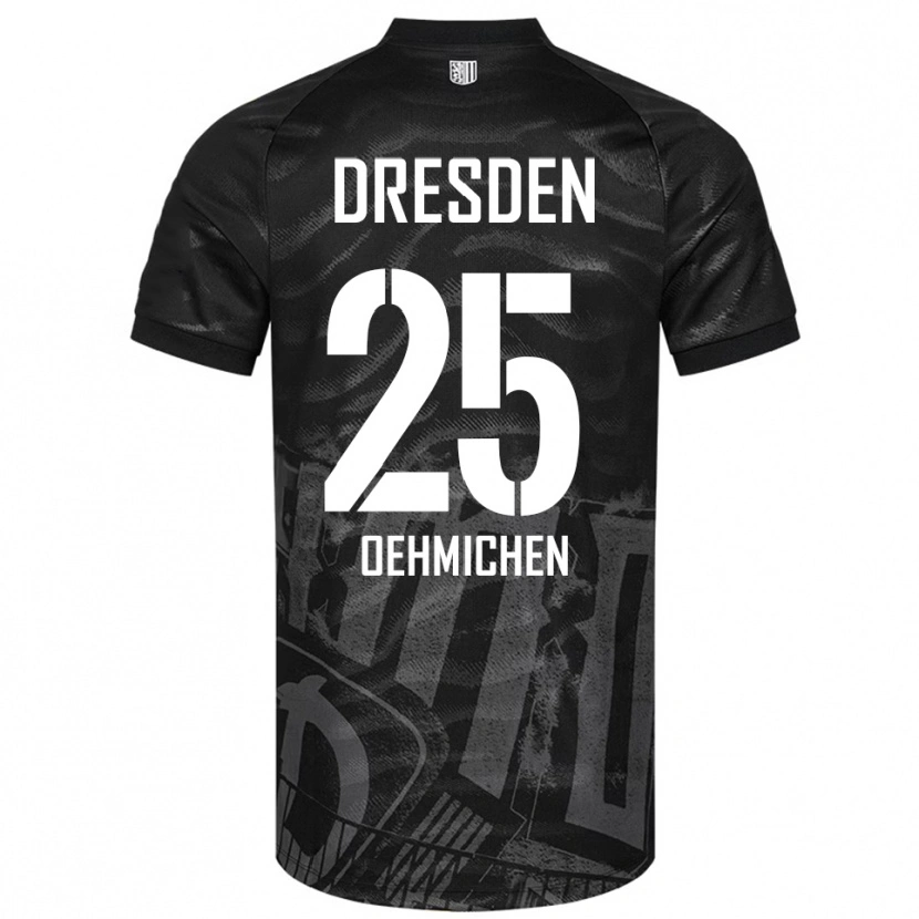 Danxen Criança Camisola Jonas Oehmichen #25 Preto Cinzento Alternativa 2025/26 Camisa
