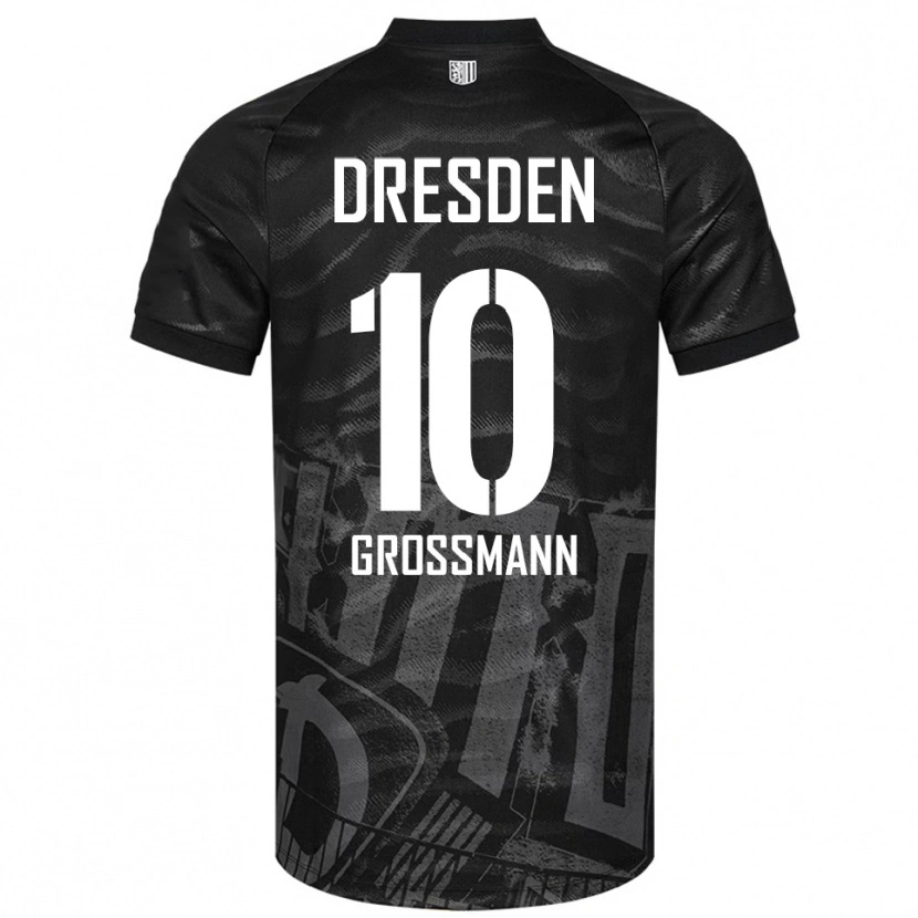 Danxen Criança Camisola Tim Großmann #10 Preto Cinzento Alternativa 2025/26 Camisa
