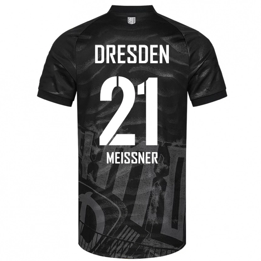 Danxen Criança Camisola Robin Meißner #21 Preto Cinzento Alternativa 2025/26 Camisa