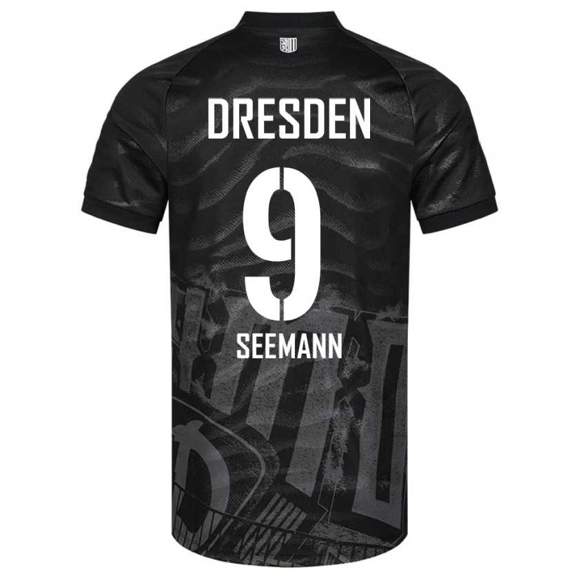 Danxen Criança Camisola Arne Seemann #9 Preto Cinzento Alternativa 2025/26 Camisa