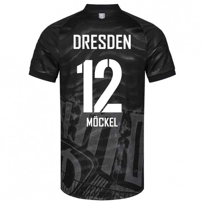 Danxen Criança Camisola Richard Möckel #12 Preto Cinzento Alternativa 2025/26 Camisa