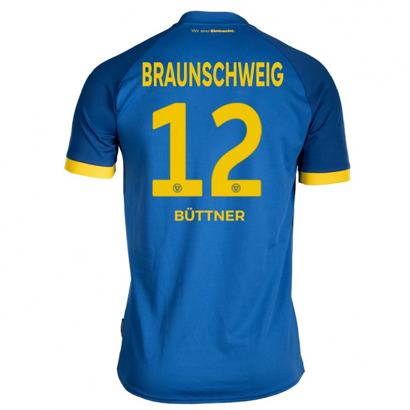 Danxen Criança Camisola Patrick Büttner #12 Azul Royal Amarelo Alternativa 2025/26 Camisa