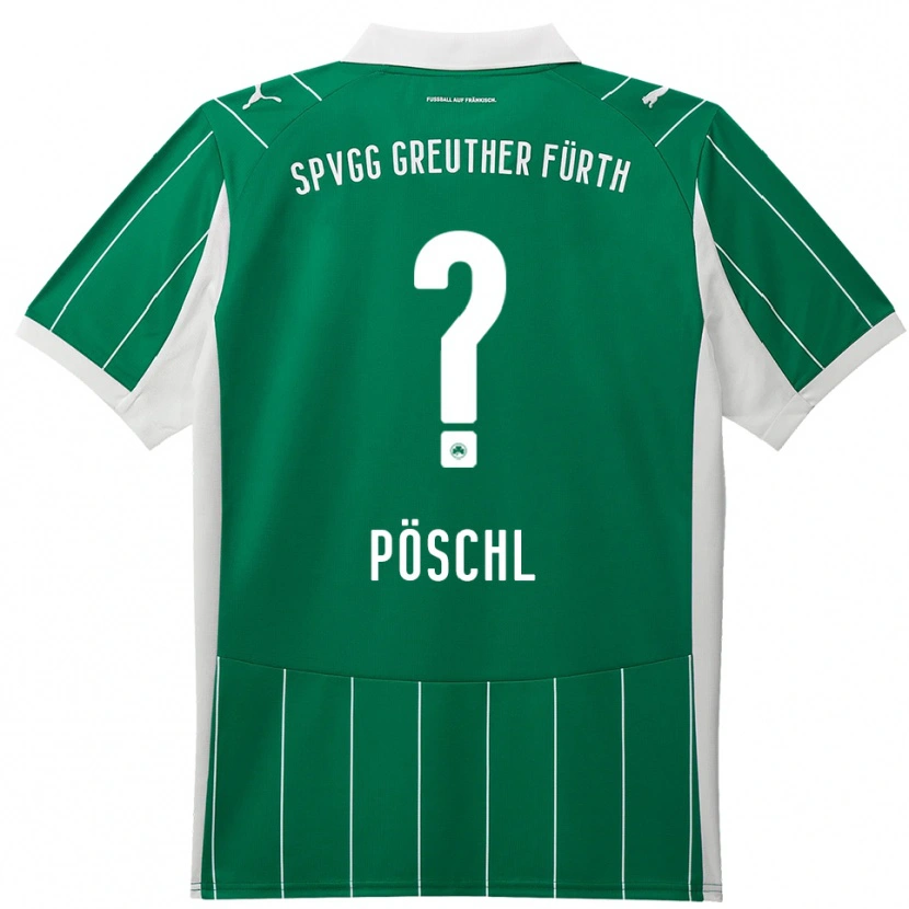 Danxen Criança Camisola Katja Pöschl #0 Verde Branco Alternativa 2025/26 Camisa