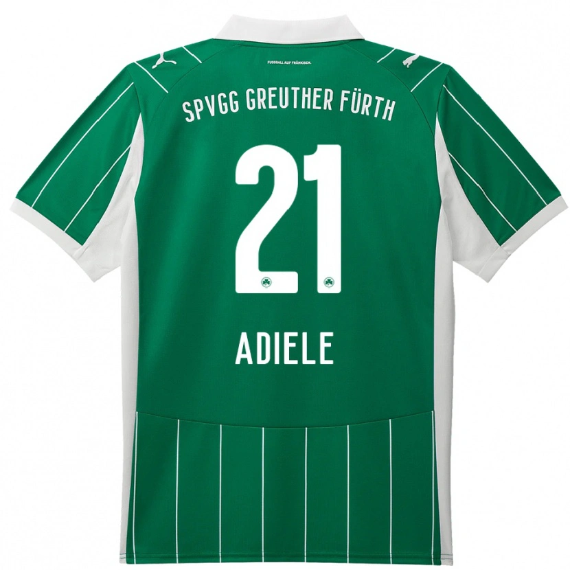 Danxen Criança Camisola Raphael Adiele #21 Verde Branco Alternativa 2025/26 Camisa