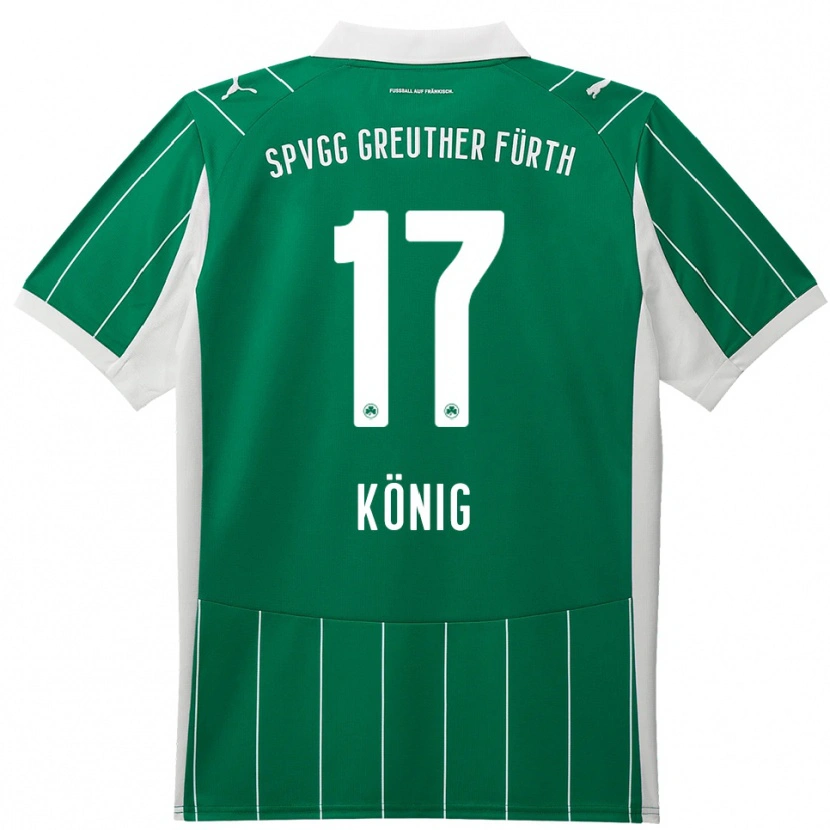 Danxen Criança Camisola Noah König #17 Verde Branco Alternativa 2025/26 Camisa