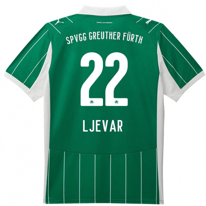 Danxen Criança Camisola Nico Ljevar #22 Verde Branco Alternativa 2025/26 Camisa