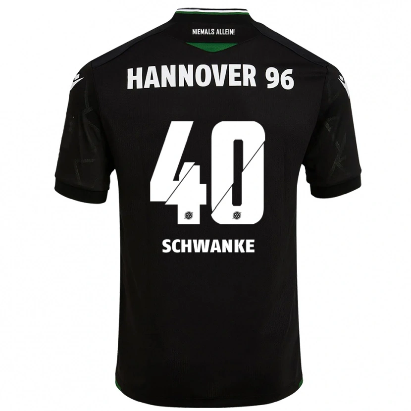 Danxen Criança Camisola Jonas Schwanke #40 Preto Verde Alternativa 2025/26 Camisa