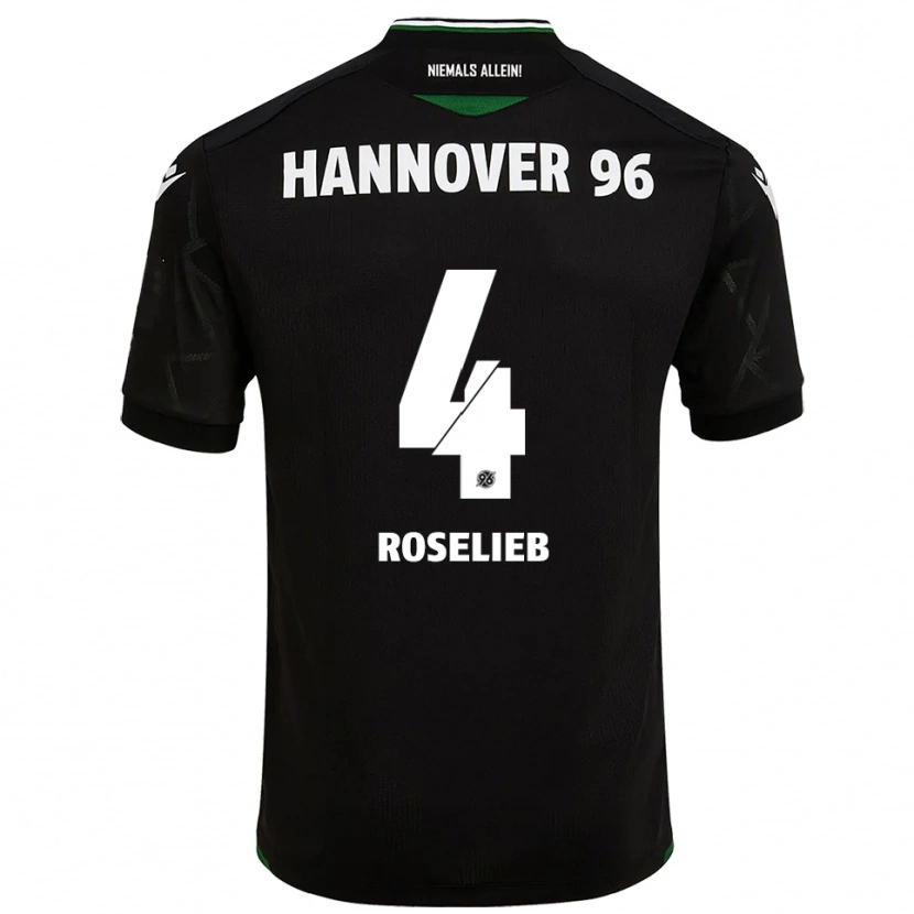 Danxen Criança Camisola Emil Roselieb #4 Preto Verde Alternativa 2025/26 Camisa