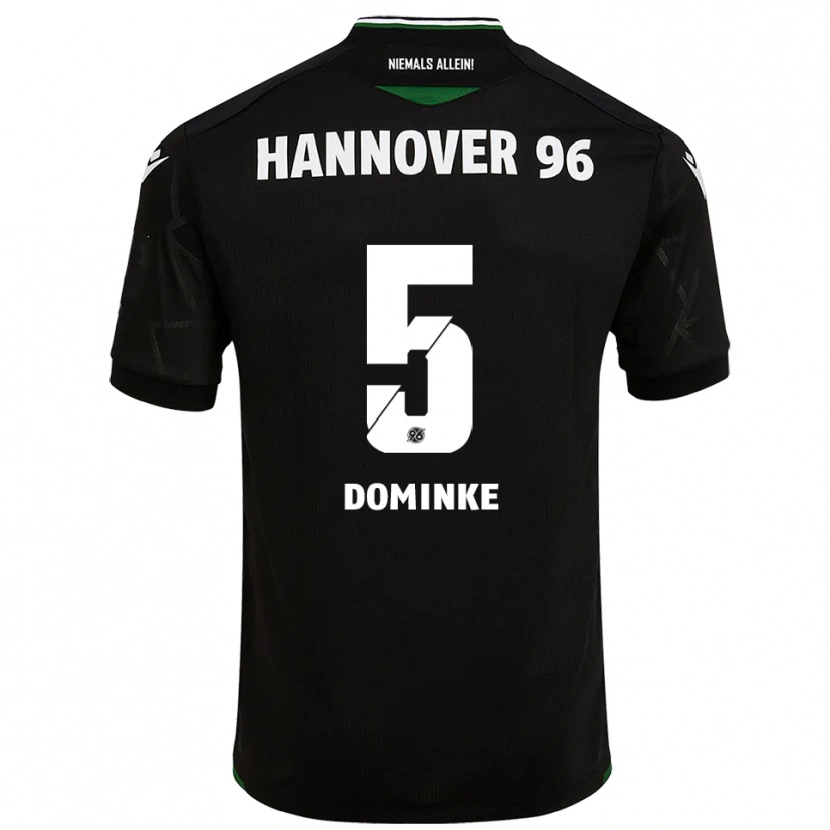 Danxen Criança Camisola Lukas Dominke #5 Preto Verde Alternativa 2025/26 Camisa