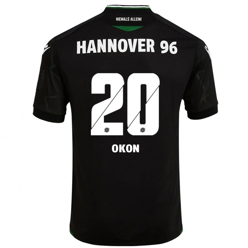 Danxen Criança Camisola Ime Okon #20 Preto Verde Alternativa 2025/26 Camisa