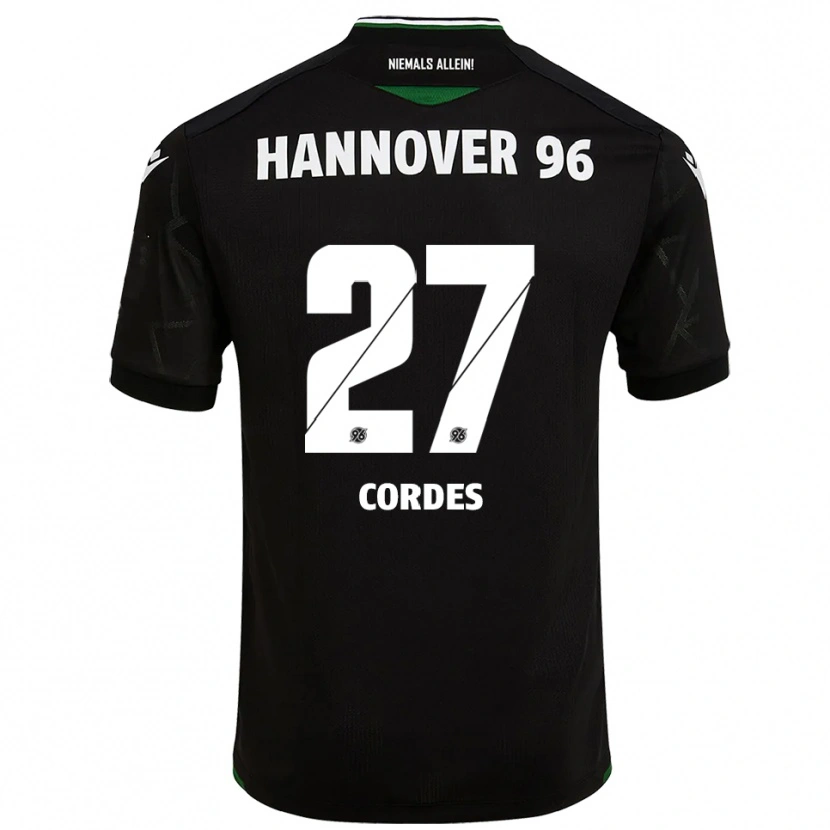 Danxen Criança Camisola Leticia Cordes #27 Preto Verde Alternativa 2025/26 Camisa