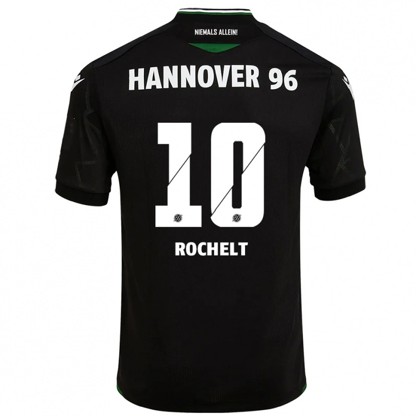 Danxen Criança Camisola Jannik Rochelt #10 Preto Verde Alternativa 2025/26 Camisa
