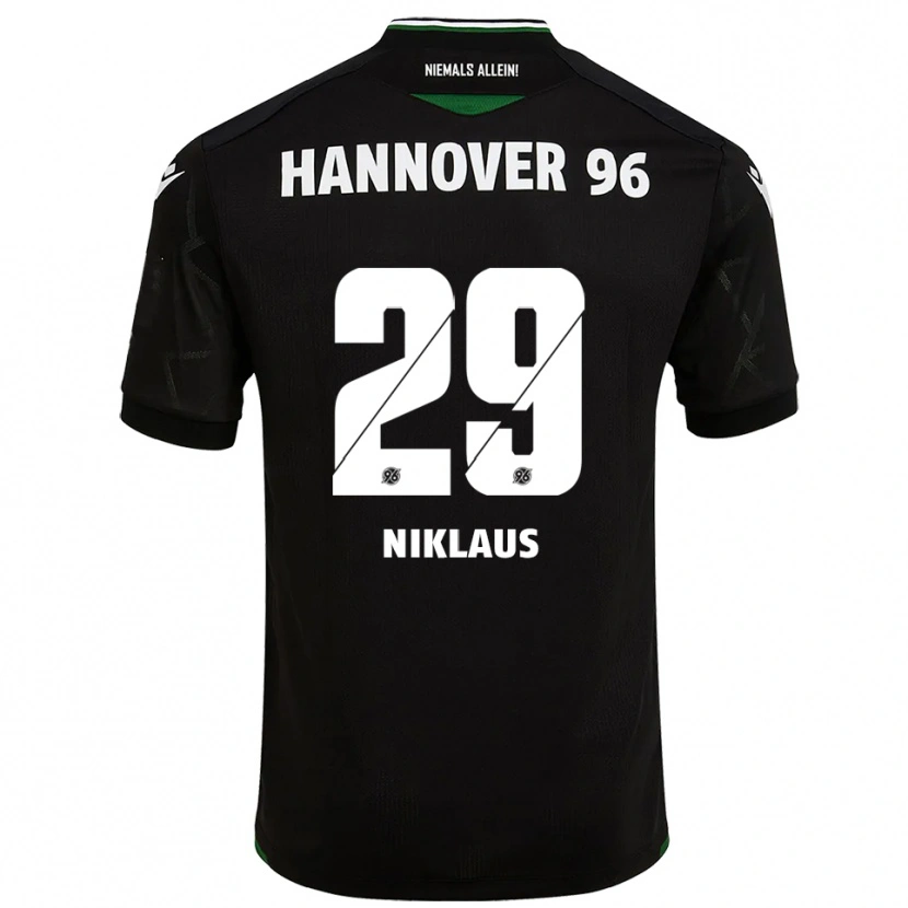 Danxen Criança Camisola Jeremie Niklaus #29 Preto Verde Alternativa 2025/26 Camisa