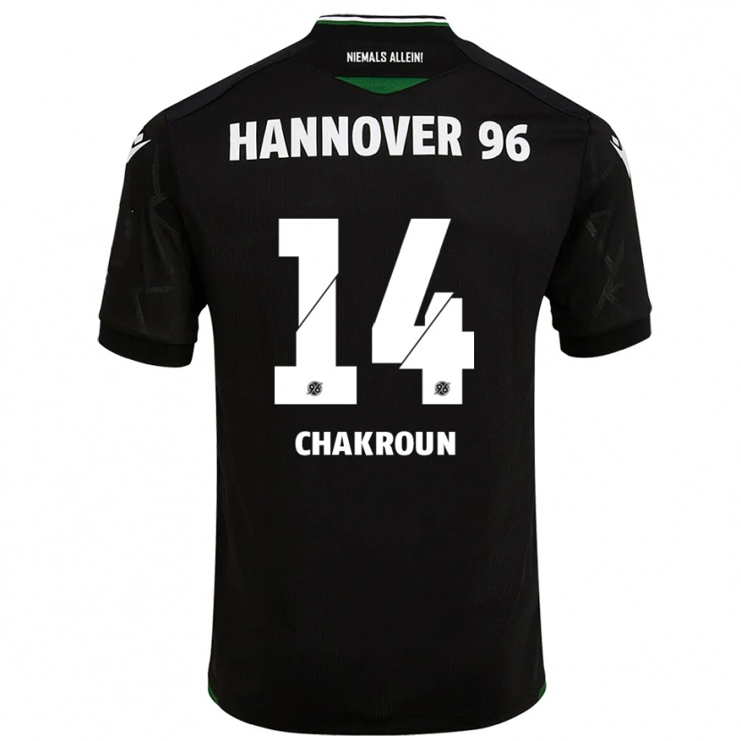 Danxen Criança Camisola Husseyn Chakroun #14 Preto Verde Alternativa 2025/26 Camisa