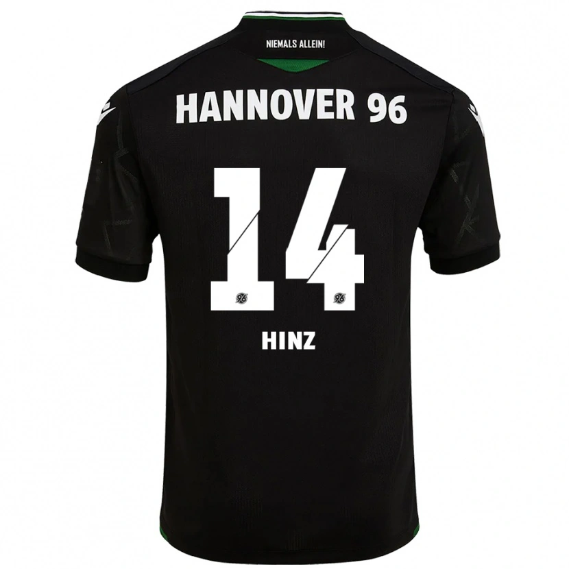 Danxen Criança Camisola Pia Hinz #14 Preto Verde Alternativa 2025/26 Camisa
