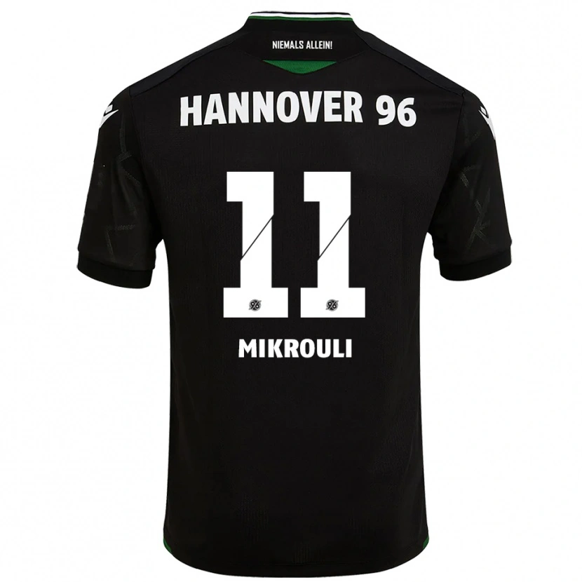 Danxen Criança Camisola Alexia Mikrouli #11 Preto Verde Alternativa 2025/26 Camisa