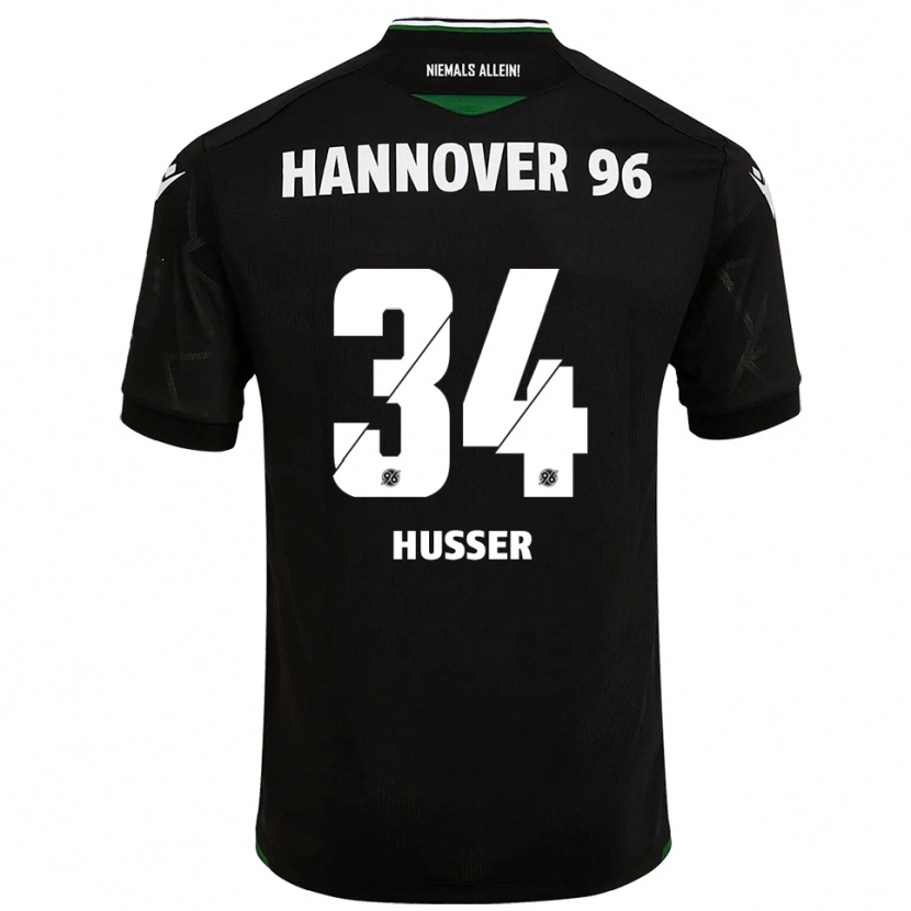 Danxen Criança Camisola Denis Husser #34 Preto Verde Alternativa 2025/26 Camisa