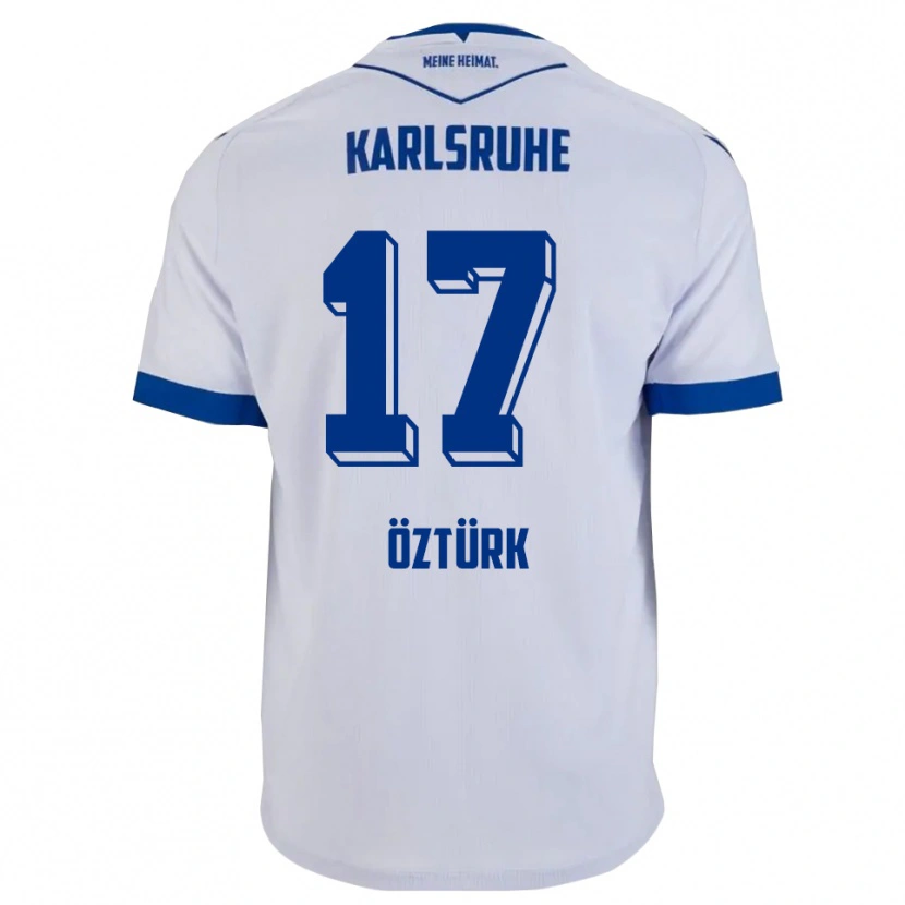 Danxen Criança Camisola Eren Öztürk #17 Branco Azul Alternativa 2025/26 Camisa