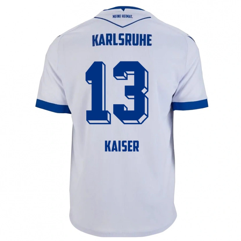 Danxen Criança Camisola Marc Kaiser #13 Branco Azul Alternativa 2025/26 Camisa