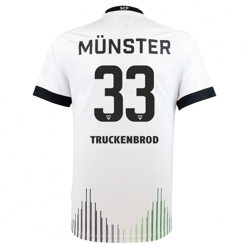 Danxen Criança Camisola Damian Truckenbrod #33 Branco Preto Alternativa 2025/26 Camisa