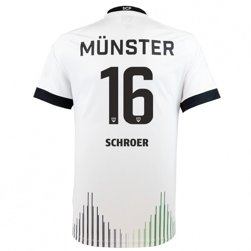 Danxen Criança Camisola Luca Schroer #16 Branco Preto Alternativa 2025/26 Camisa