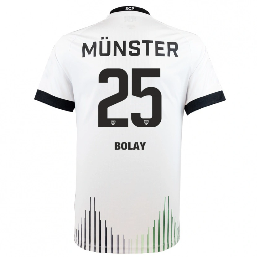 Danxen Criança Camisola Luca Bolay #25 Branco Preto Alternativa 2025/26 Camisa