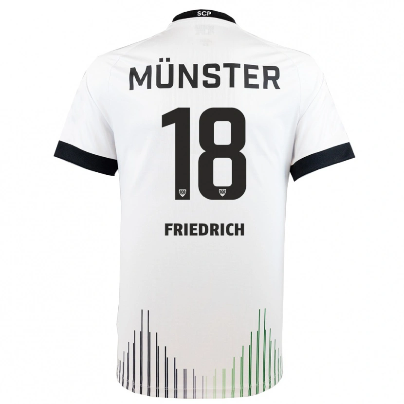 Danxen Criança Camisola Alexander Friedrich #18 Branco Preto Alternativa 2025/26 Camisa