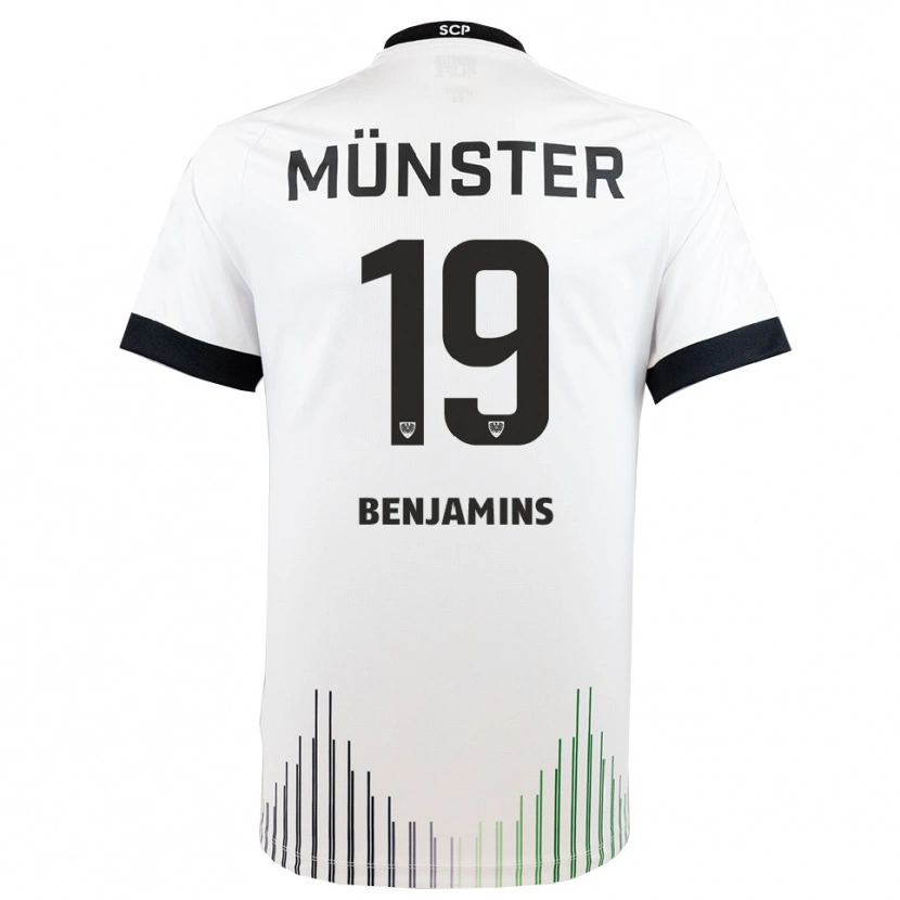 Danxen Criança Camisola Marvin Benjamins #19 Branco Preto Alternativa 2025/26 Camisa