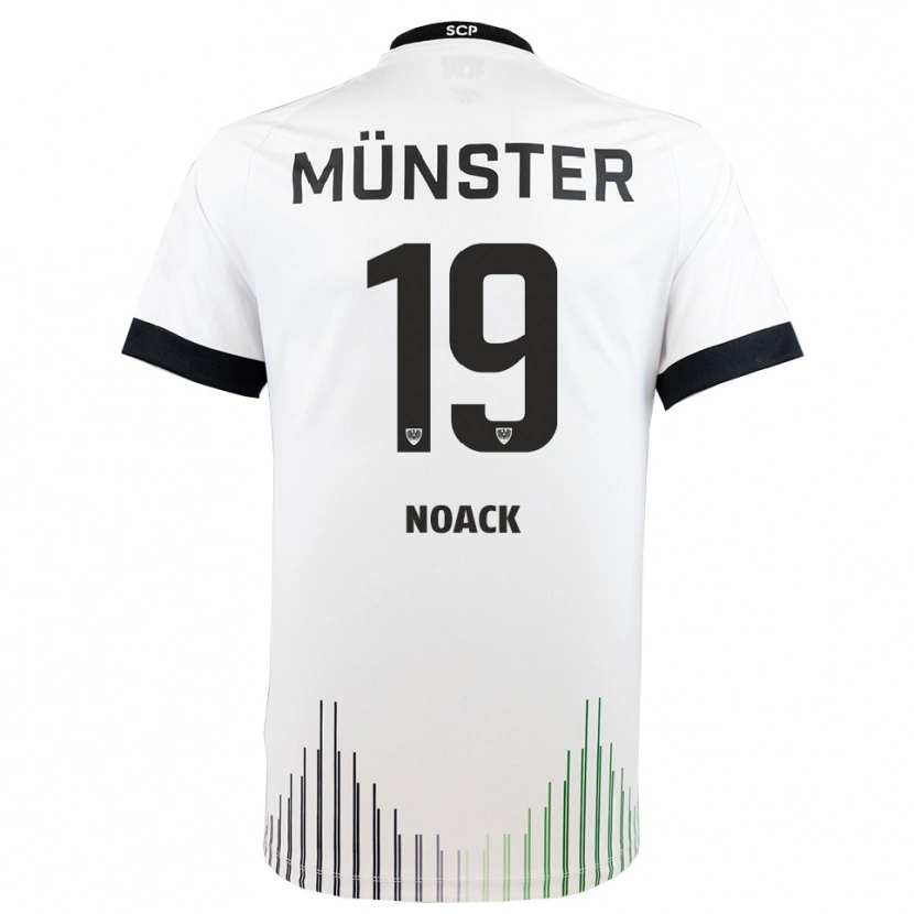 Danxen Criança Camisola Finn Noack #19 Branco Preto Alternativa 2025/26 Camisa
