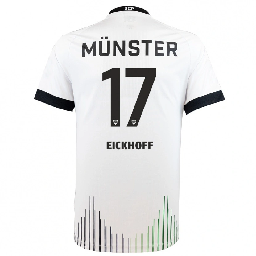 Danxen Criança Camisola Bennet Eickhoff #17 Branco Preto Alternativa 2025/26 Camisa