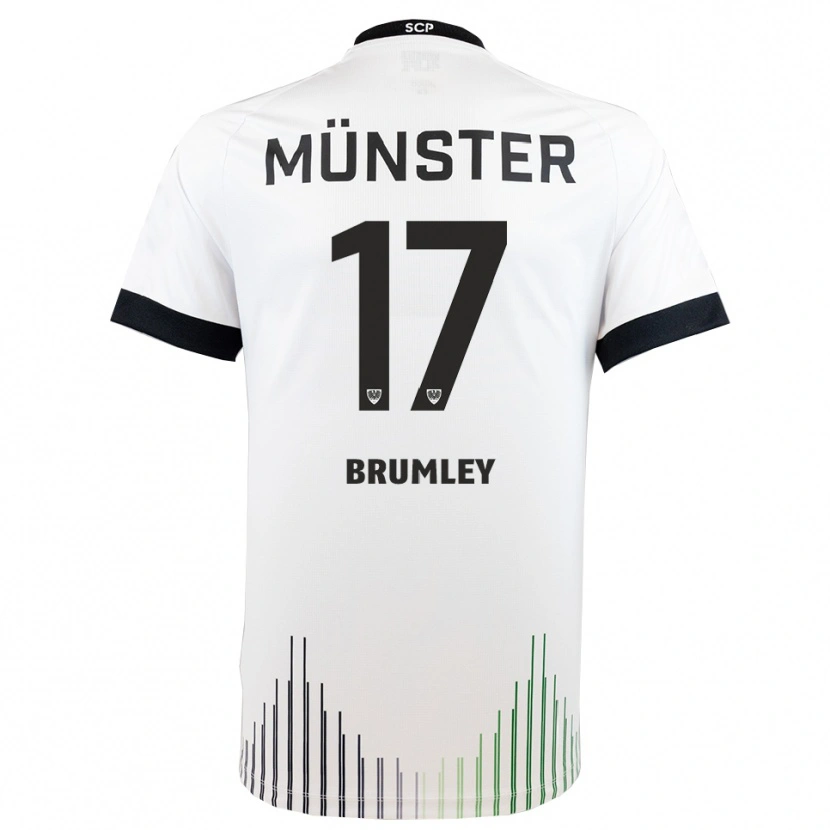 Danxen Criança Camisola Florian Brumley #17 Branco Preto Alternativa 2025/26 Camisa