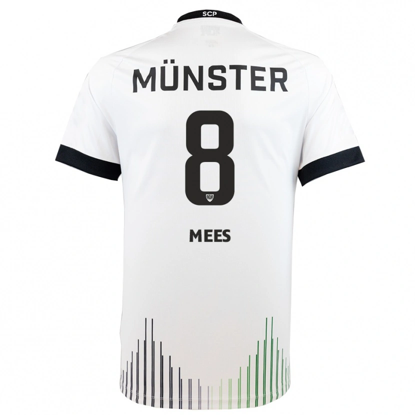 Danxen Criança Camisola Joshua Mees #8 Branco Preto Alternativa 2025/26 Camisa