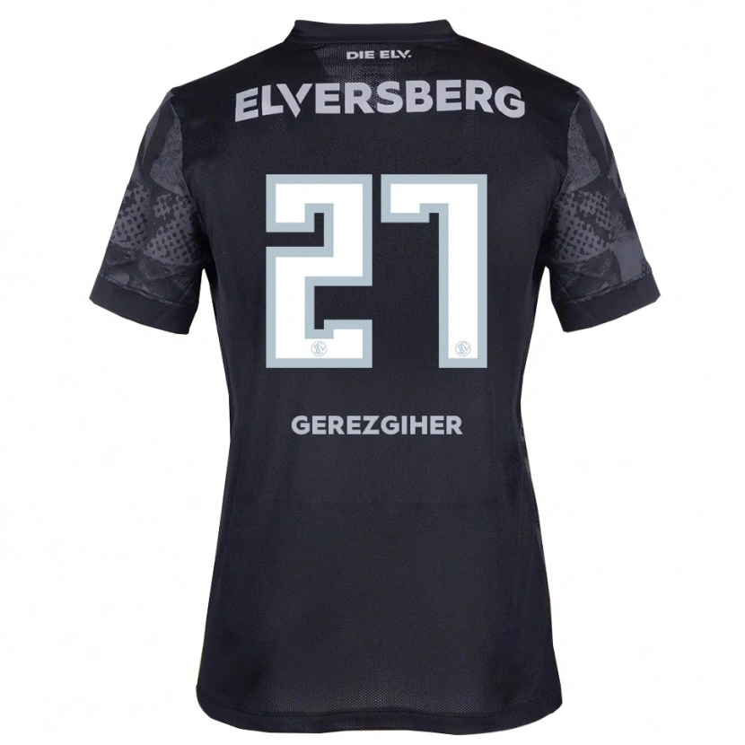 Danxen Criança Camisola Filimon Gerezgiher #27 Preto Cinzento Alternativa 2025/26 Camisa